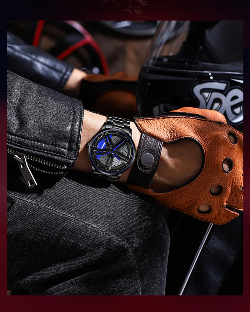 Techwear Fast & Furious Car Wheel Non Spinning Watch - Image 21