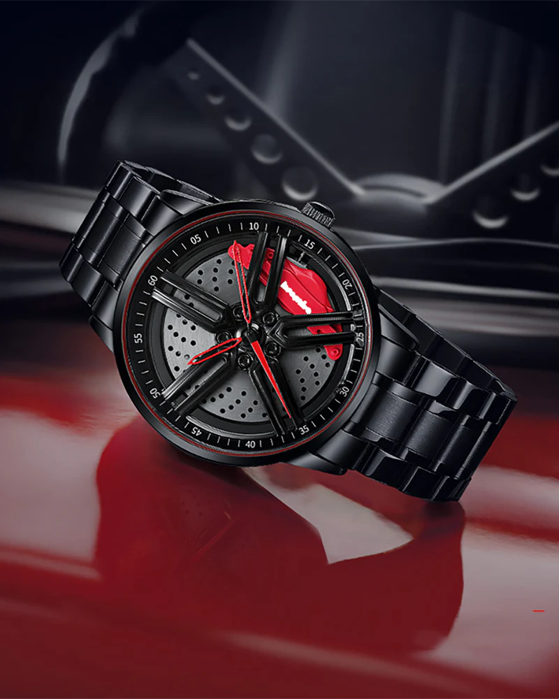 Techwear Fast & Furious Car Wheel Non Spinning Watch - Image 3