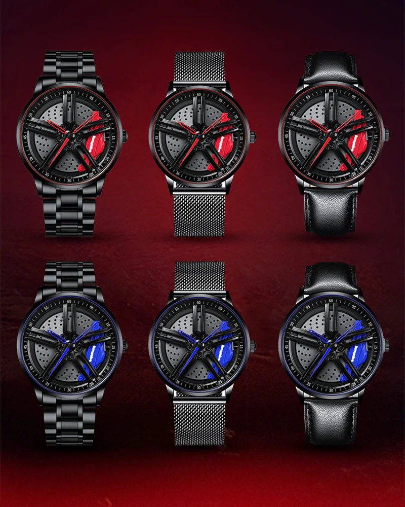 Techwear Fast & Furious Car Wheel Non Spinning Watch - Image 5