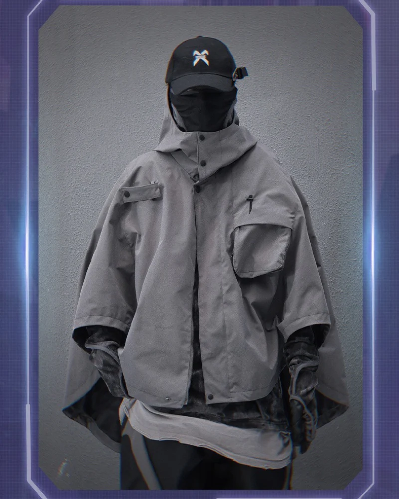 Techwear Functional Cape Jacket - Image 10