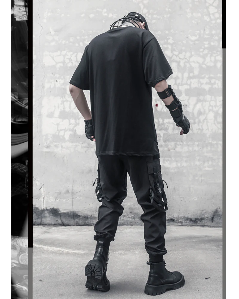 Techwear Functional Geometric Irregular T-Shirt - Image 7