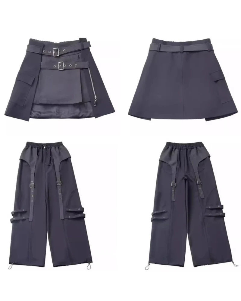 Techwear Girl Jacket And Skirt Cargo Pants Set(Sold Separately) - Image 13