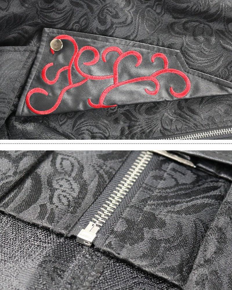 Techwear Gothic Tuxedo Unisex Long Coat - Image 5