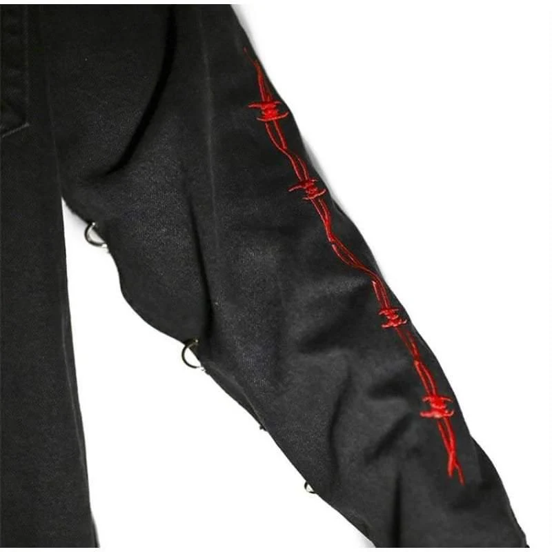 Techwear Harajuku Horns Denim Jacket - Image 10