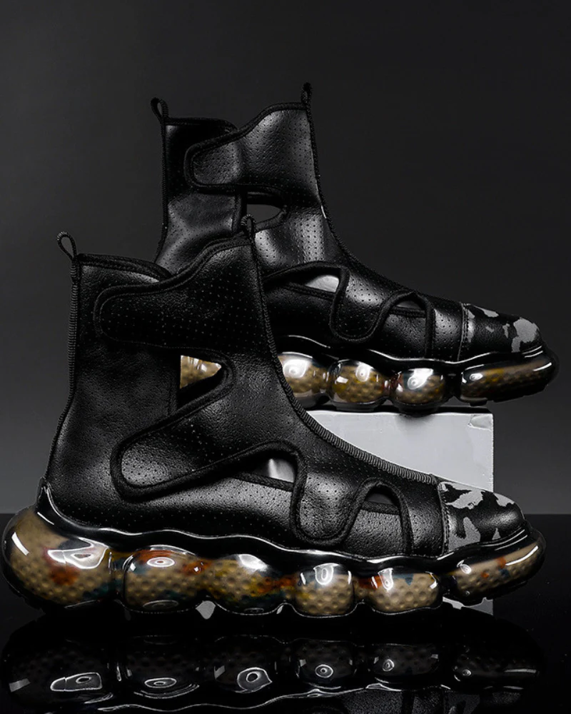 Techwear Hollowed-Out High-Top Sandals Sneakers - Image 3