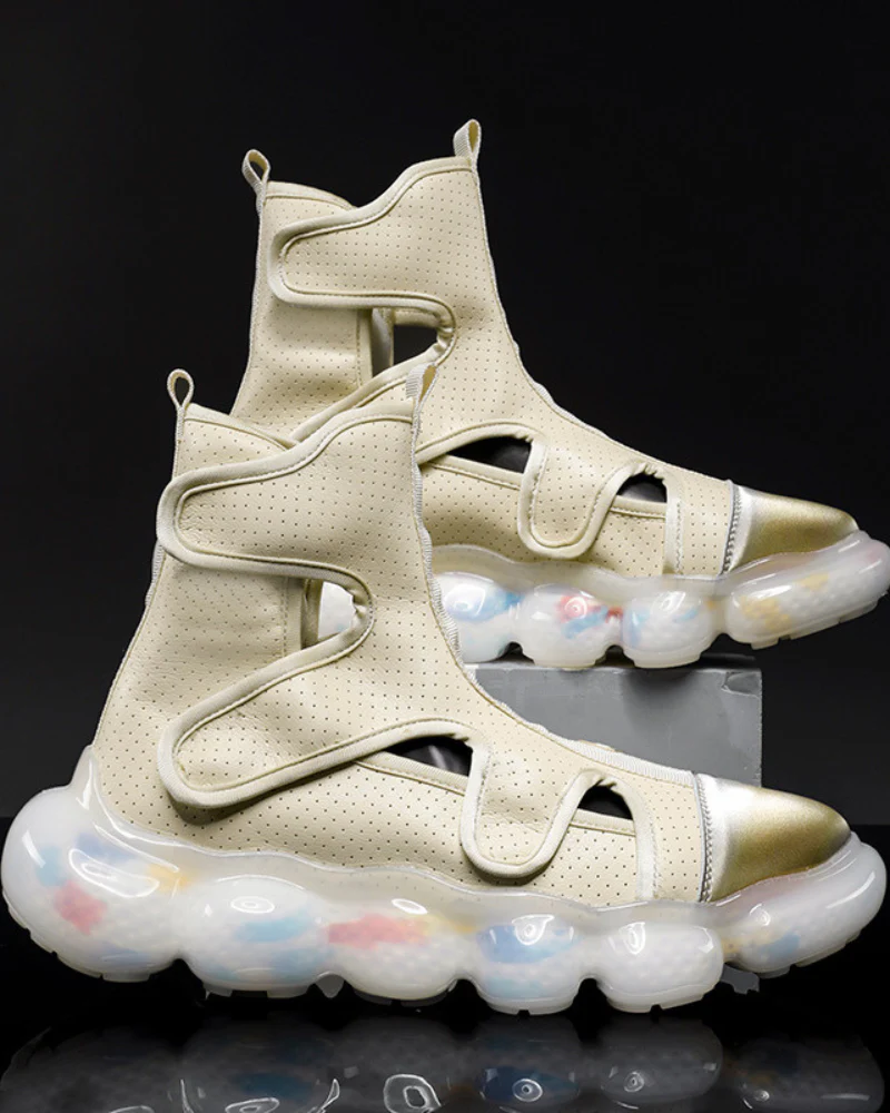 Techwear Hollowed-Out High-Top Sandals Sneakers - Image 4