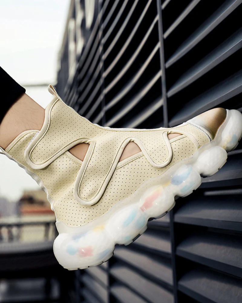 Techwear Hollowed-Out High-Top Sandals Sneakers - Image 5