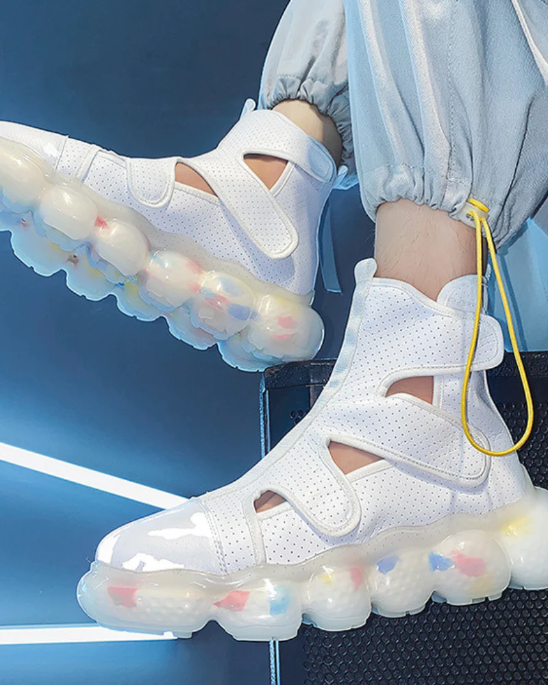 Techwear Hollowed-Out High-Top Sandals Sneakers - Image 7