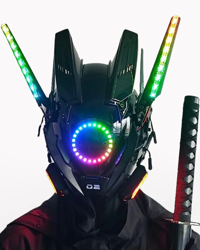 Techwear LED Cyberpunk Helmet Mask