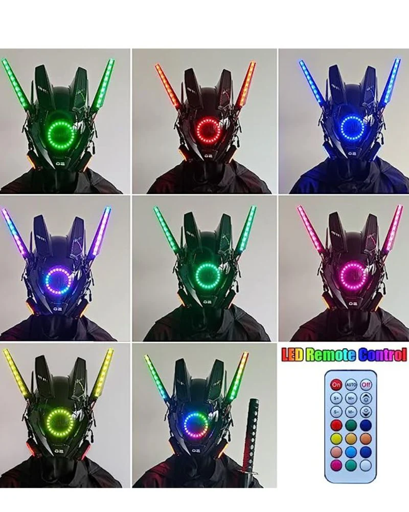 Techwear LED Cyberpunk Helmet Mask - Image 10