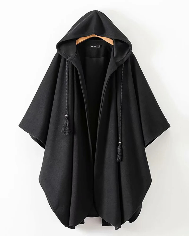 Techwear Long Cape Hooded Coat - Image 3