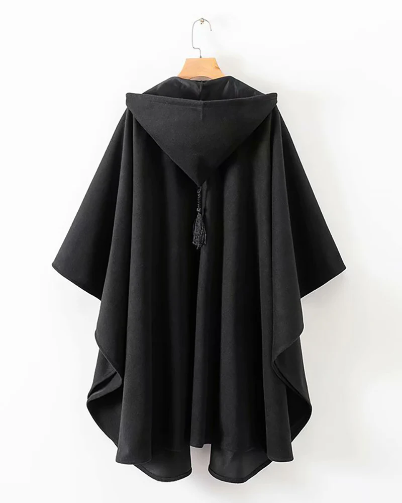 Techwear Long Cape Hooded Coat - Image 4