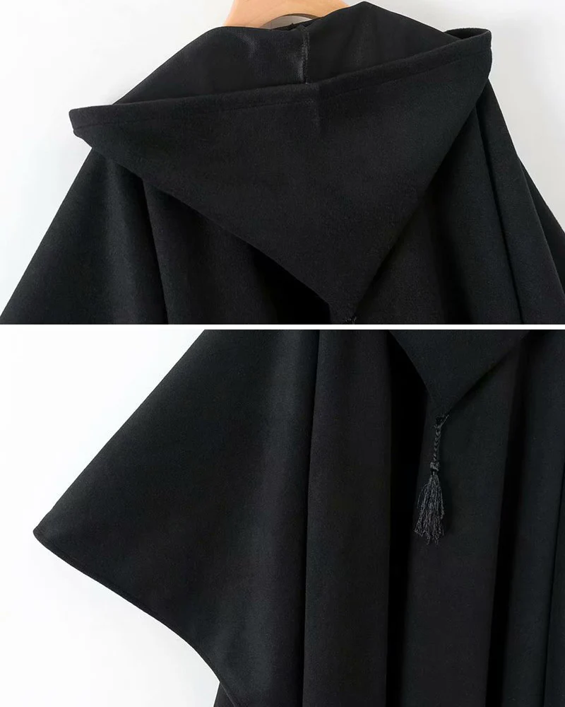 Techwear Long Cape Hooded Coat - Image 7