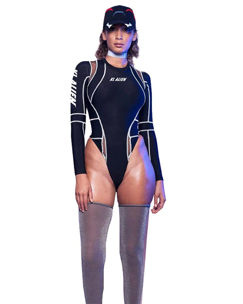 Techwear Long Sleeve Cyber Bodysuit - Image 3