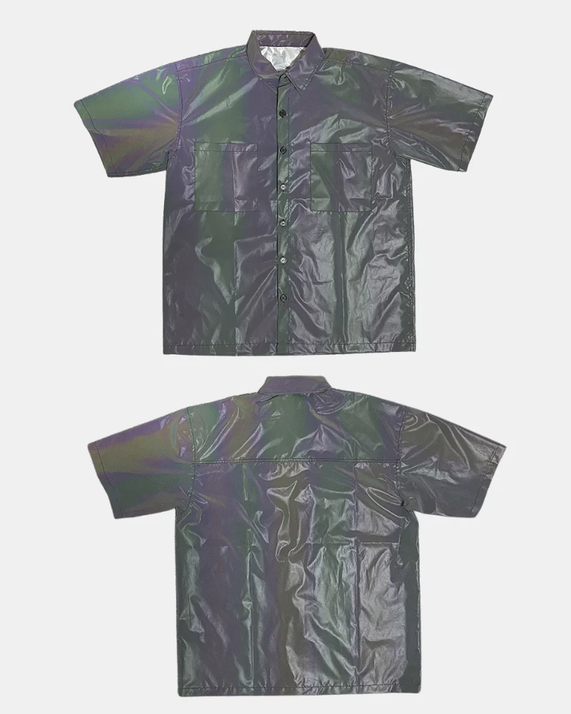Techwear Men's Hip Hop Reflective Short-Sleeve Shirt - Image 7