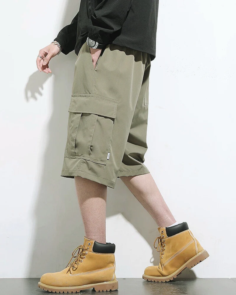 Techwear Men's Summer Ice Silk Cargo Shorts - Image 3