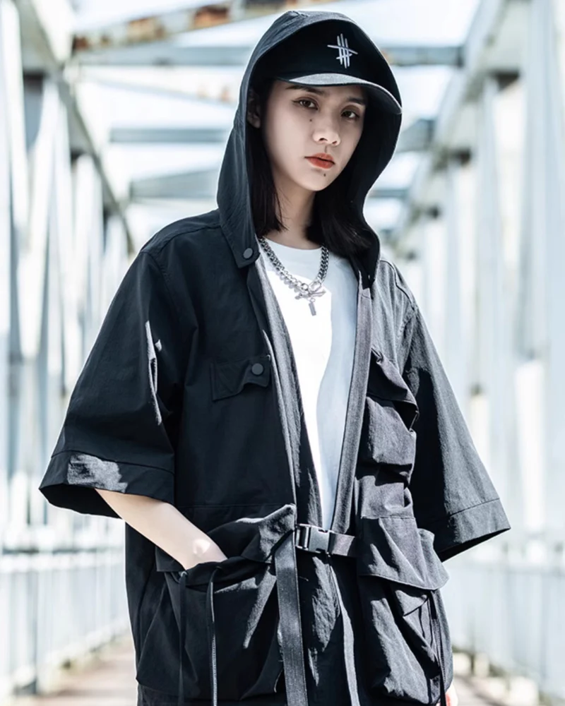 Techwear Ninja Unisex Kimono Hooded Jacket - Image 5