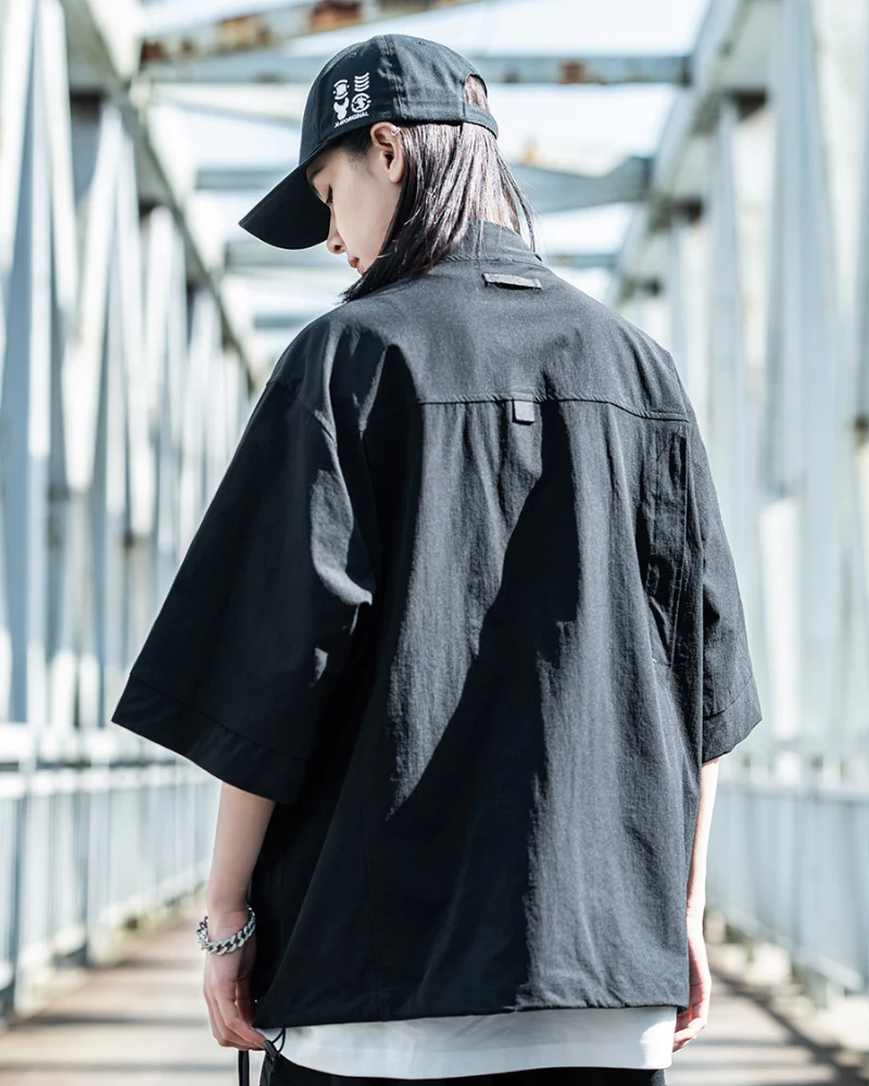 Techwear Ninja Unisex Kimono Hooded Jacket - Image 7