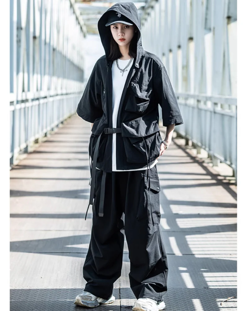 Techwear Ninja Unisex Kimono Hooded Jacket - Image 8