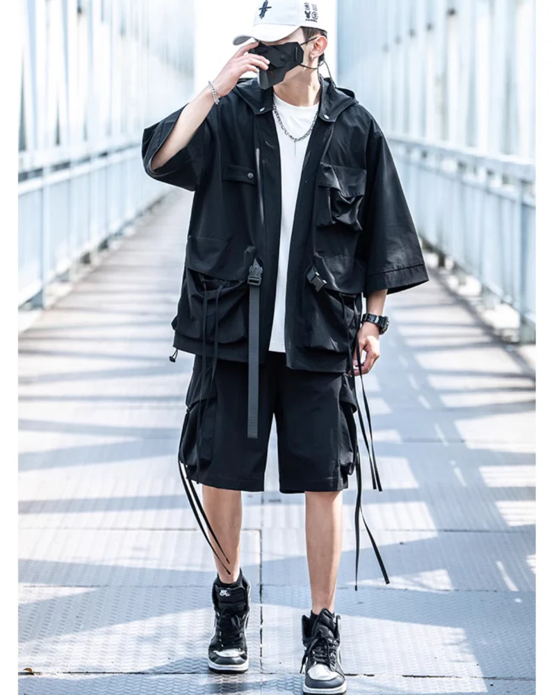Techwear Ninja Unisex Kimono Hooded Jacket - Image 9