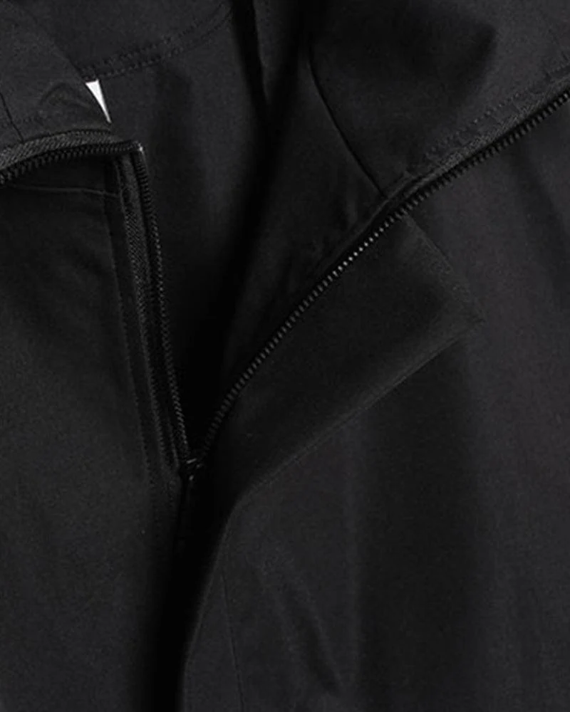 Techwear Outfits Ribbon Hooded Jacket - Image 11