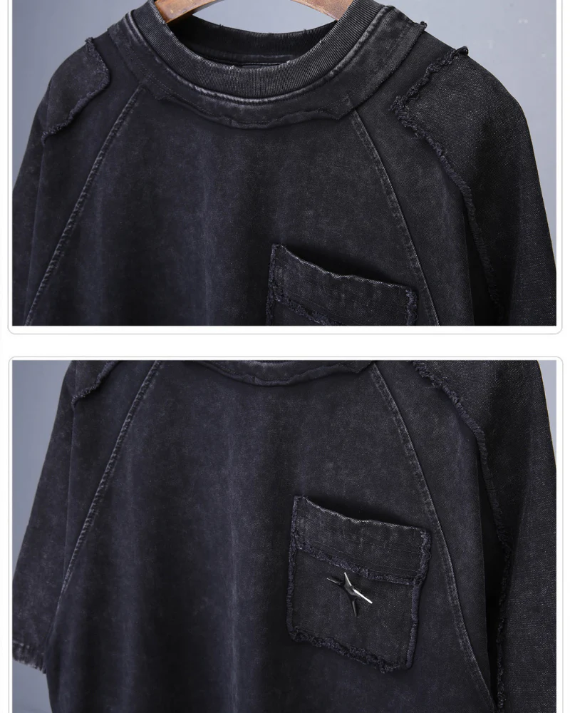 Techwear Oversized Distressed Cotton T-Shirt - Image 11