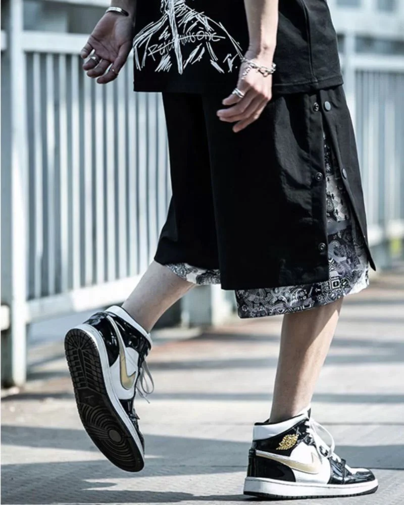 Techwear Patchwork Men Cargo Shorts - Image 5