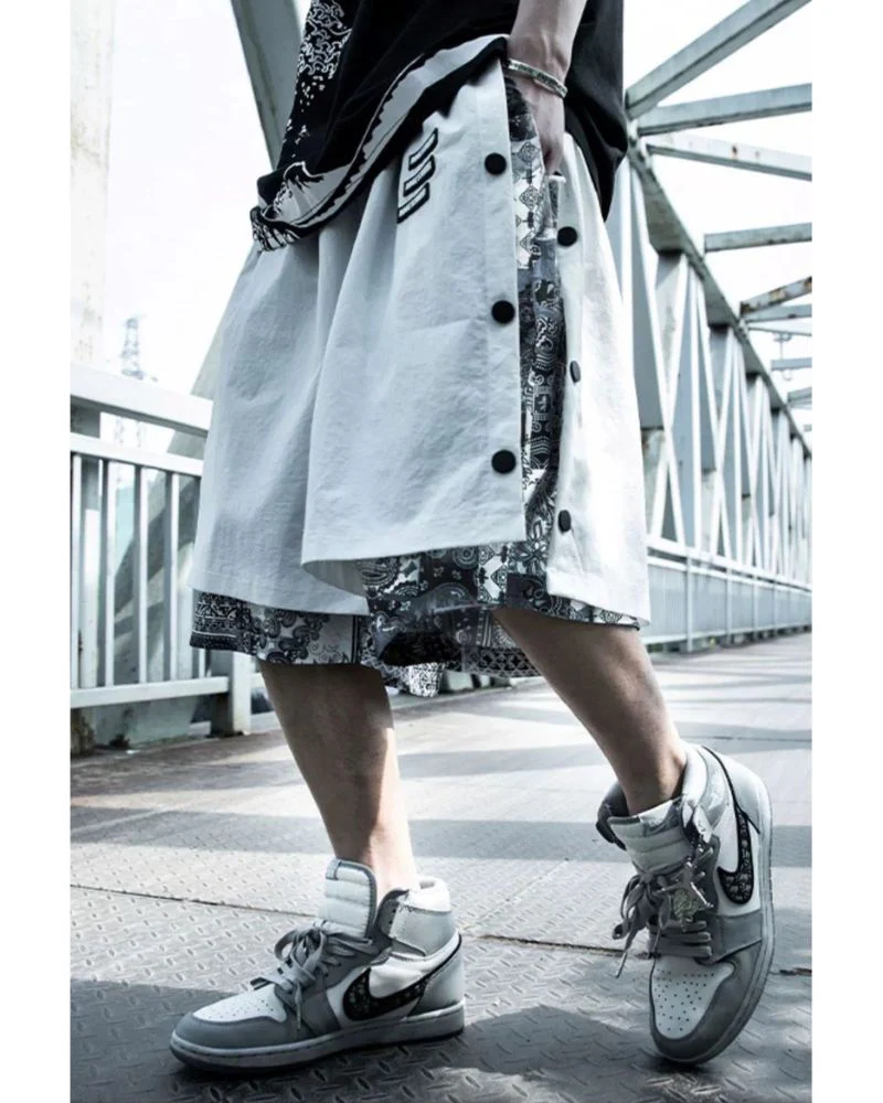 Techwear Patchwork Men Cargo Shorts - Image 6