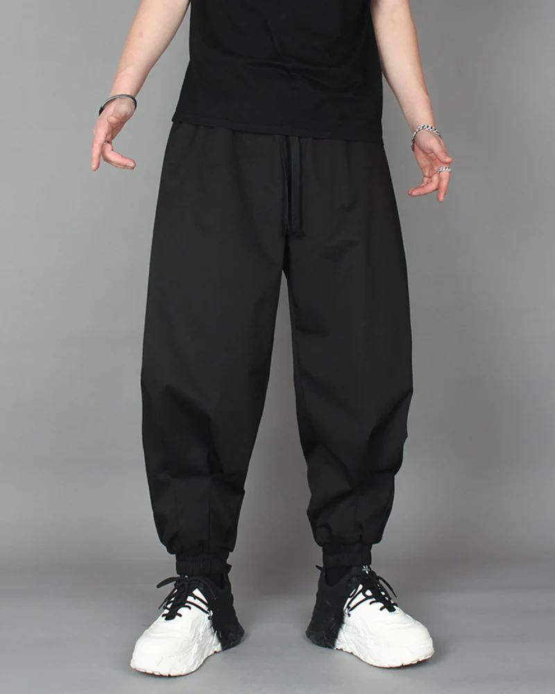Techwear Plaid Harem Hakama Pants - Image 6