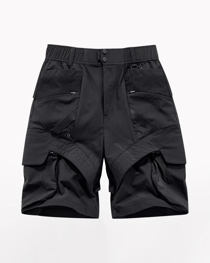 Techwear Pockets Patchwork Cargo Shorts