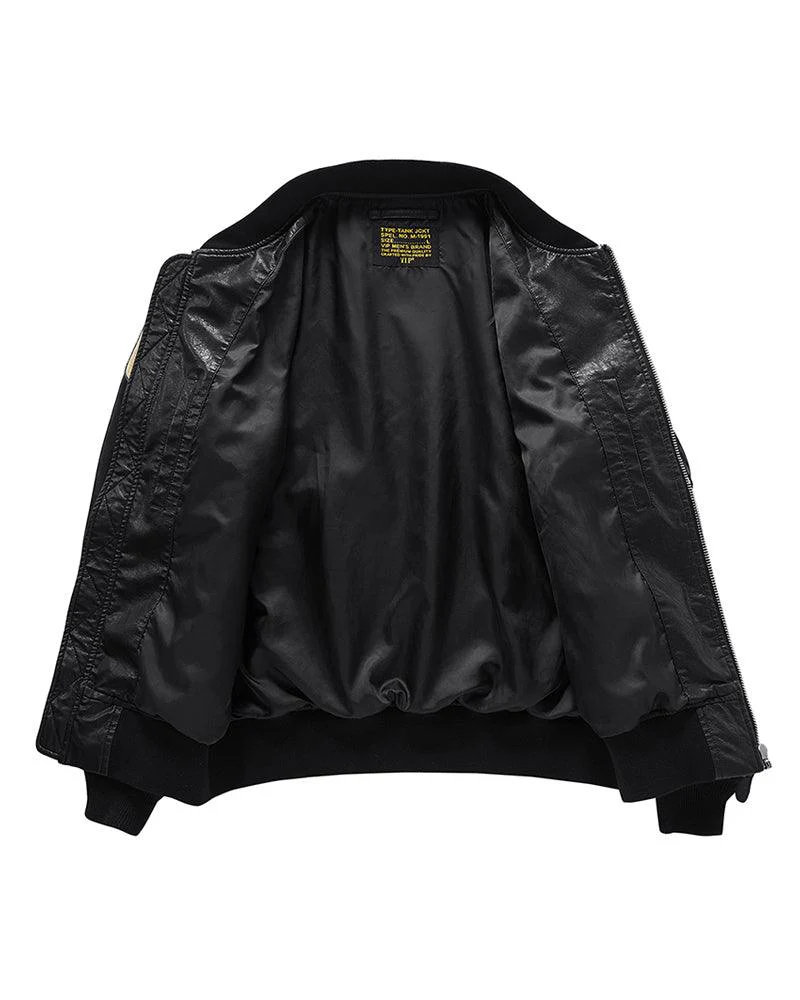 Techwear PU Bomber Jacket - Image 4