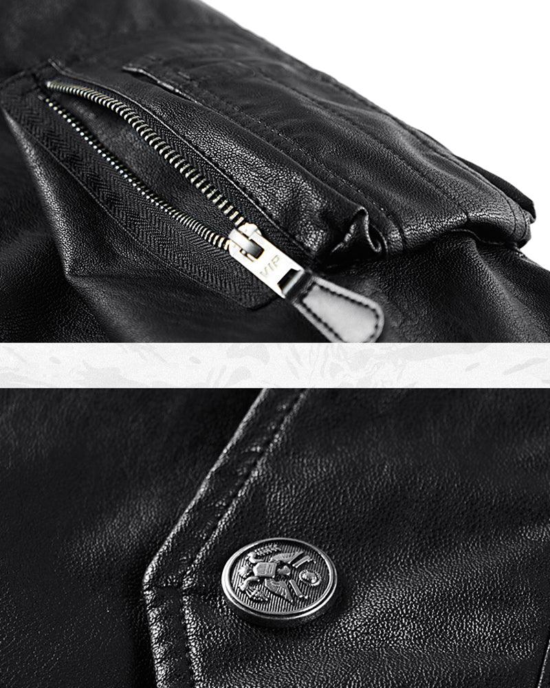 Techwear PU Bomber Jacket - Image 9