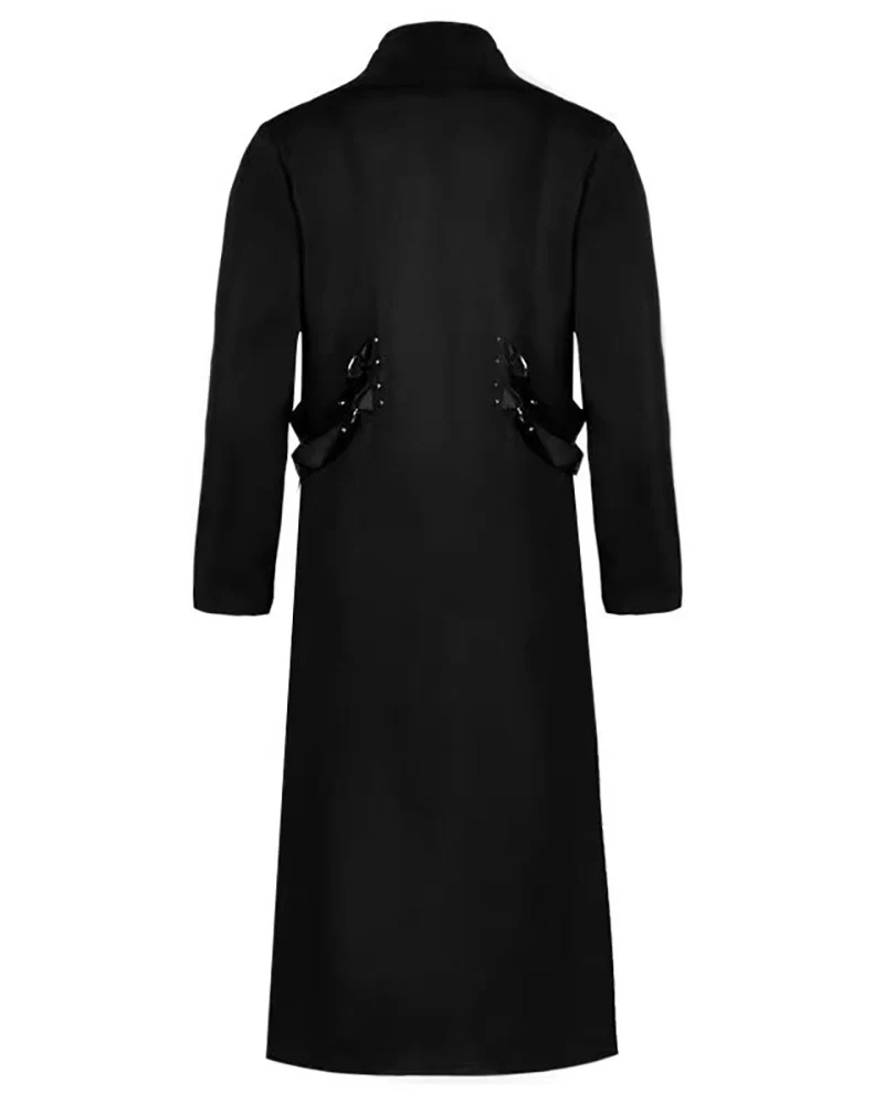 Techwear Punk Ribbons Unisex Long Coat - Image 4