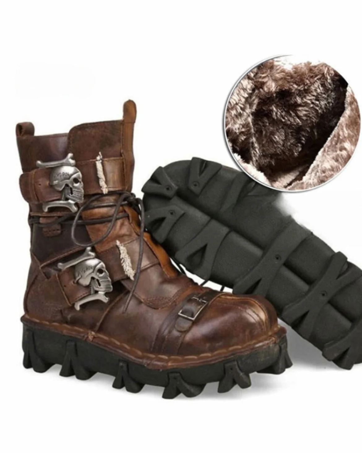 Techwear Punk Skull Unisex Motorcycle Riding Boots - Image 11