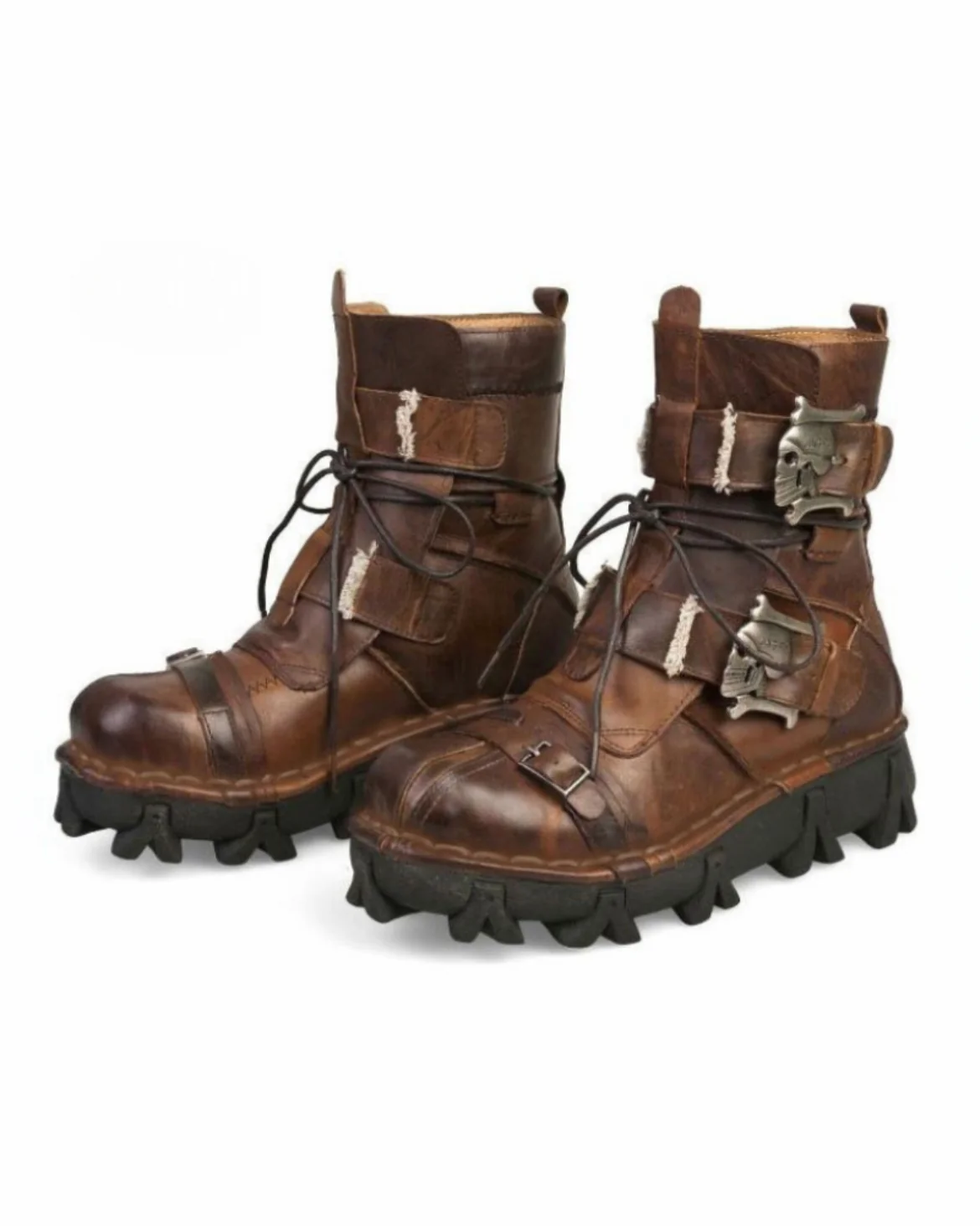 Techwear Punk Skull Unisex Motorcycle Riding Boots - Image 12