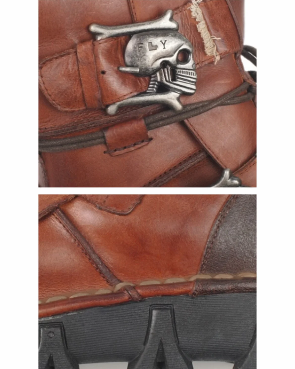 Techwear Punk Skull Unisex Motorcycle Riding Boots - Image 15