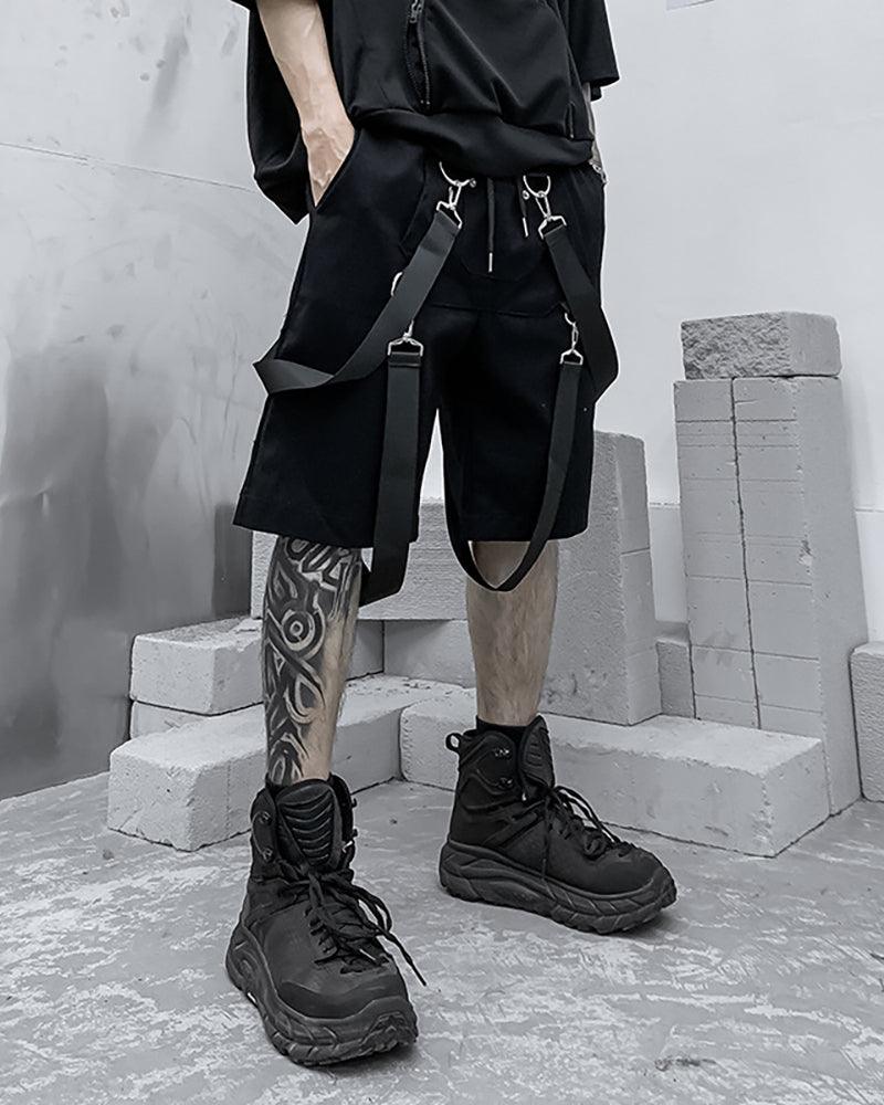 Techwear Ribbon Cargo Shorts - Image 10