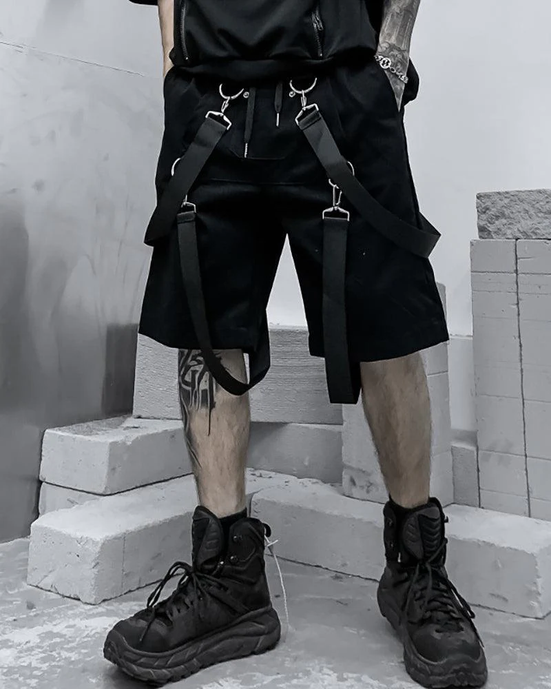 Techwear Ribbon Cargo Shorts - Image 5
