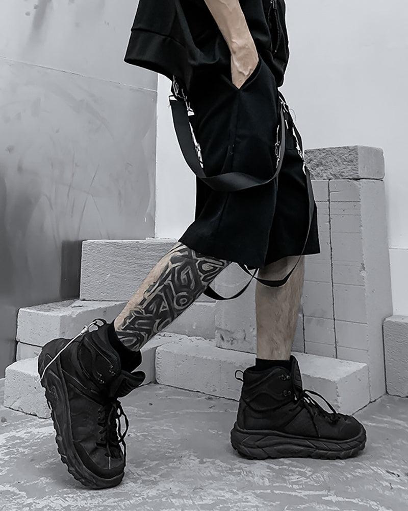 Techwear Ribbon Cargo Shorts - Image 9