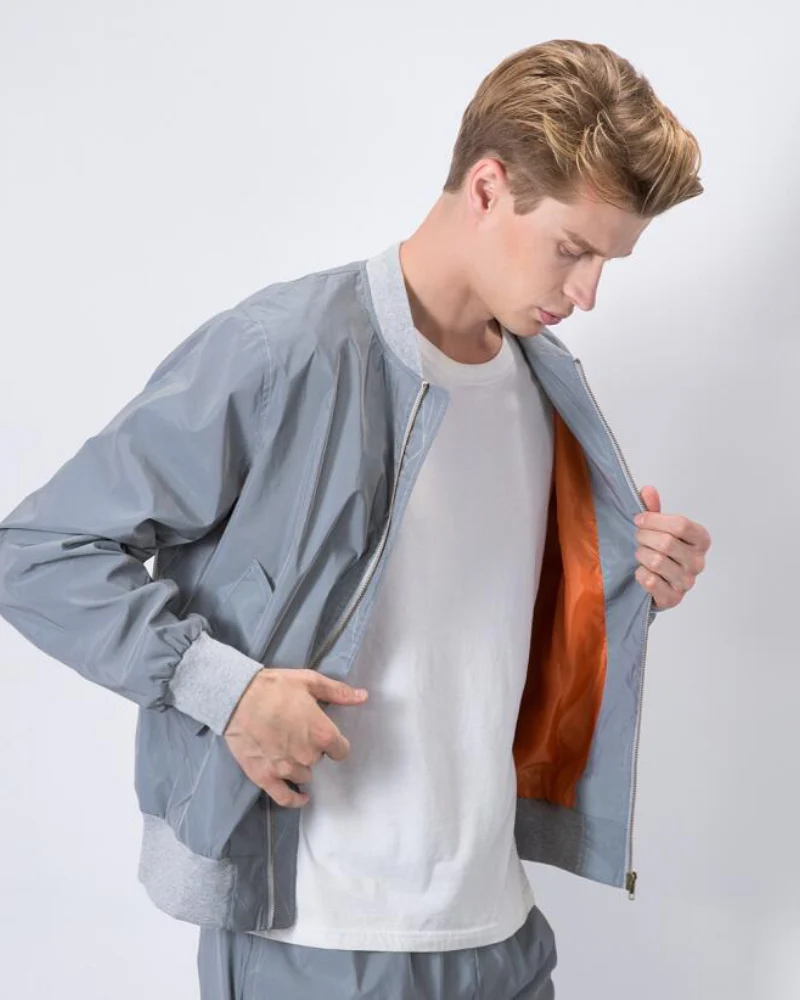 Techwear Silver Reflective Flight Jacket - Image 6