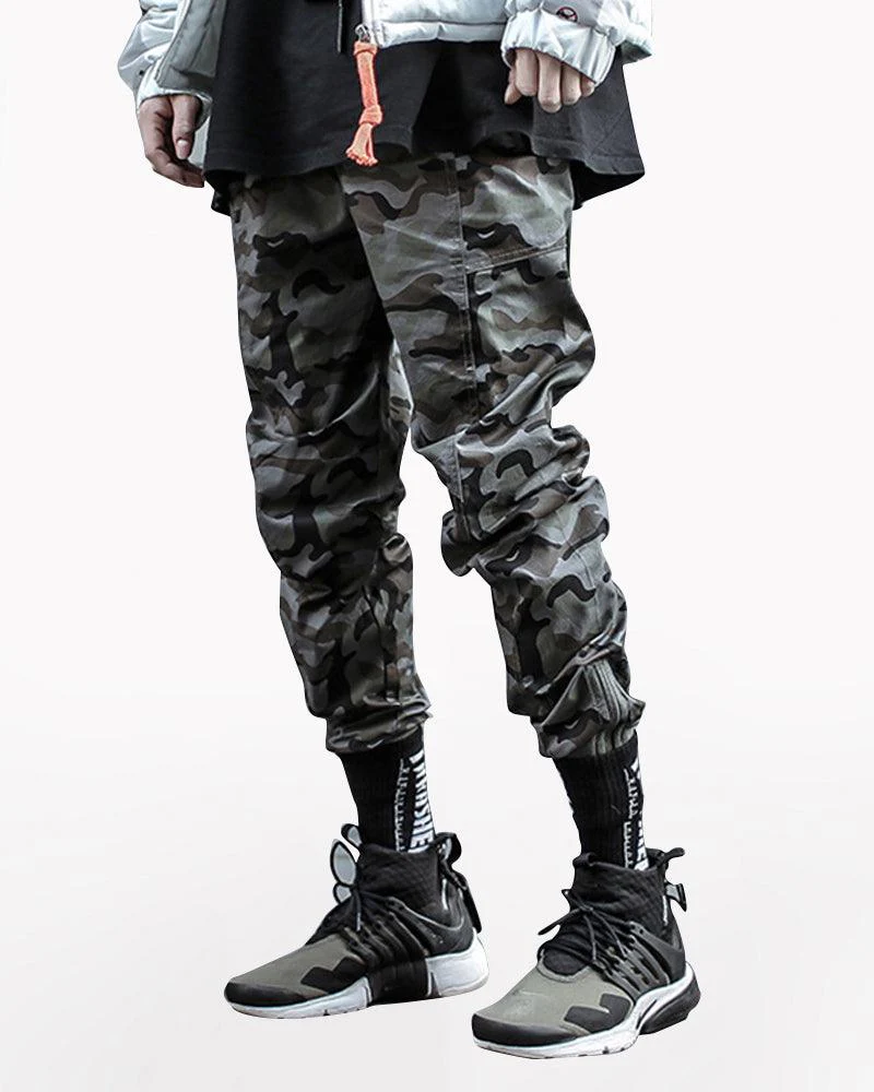 Techwear Slim Camo Cargo Pants - Image 5