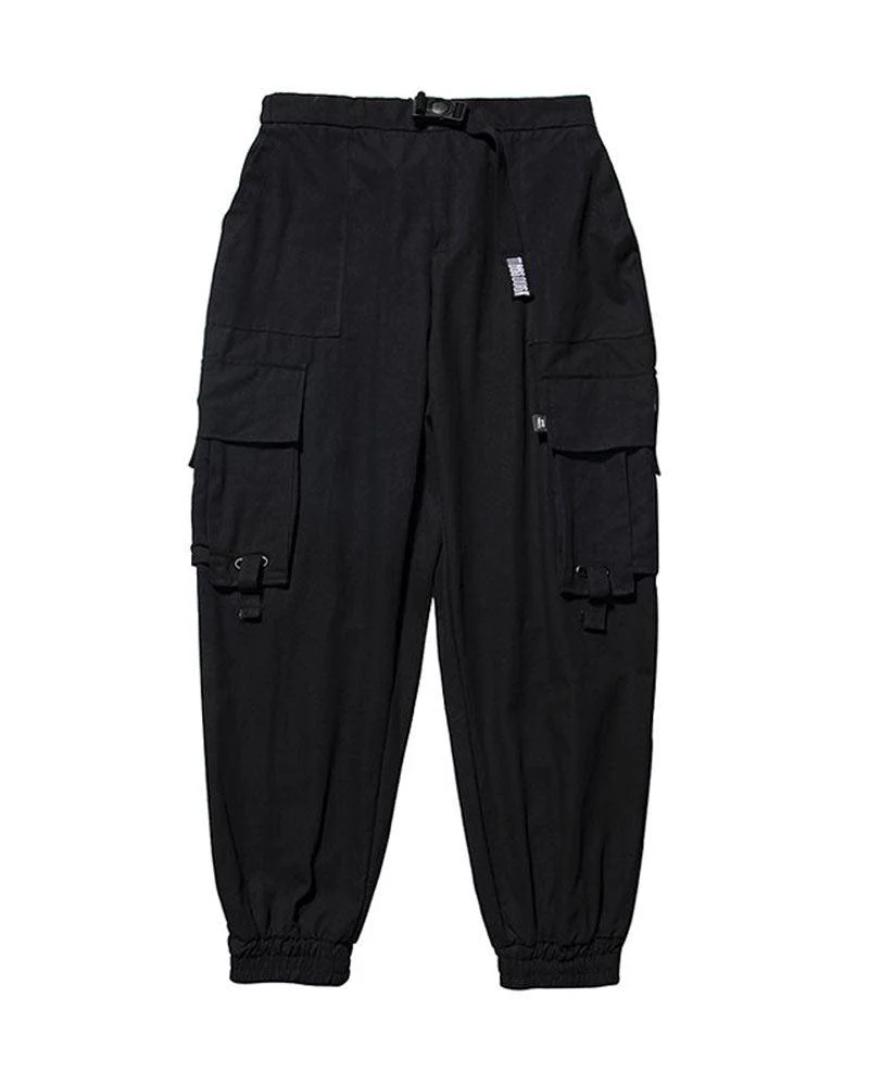 Techwear Street Style Cargo Black Pants - Image 2