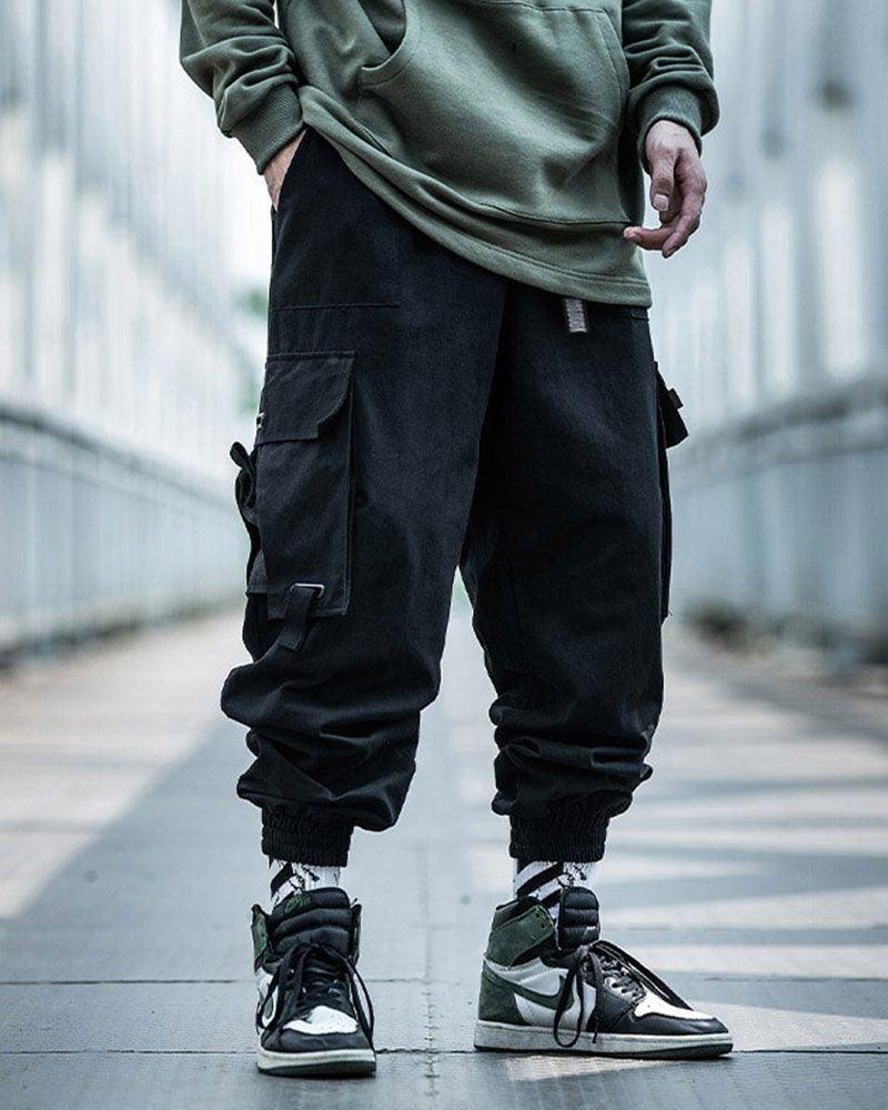 Techwear Street Style Cargo Black Pants - Image 3