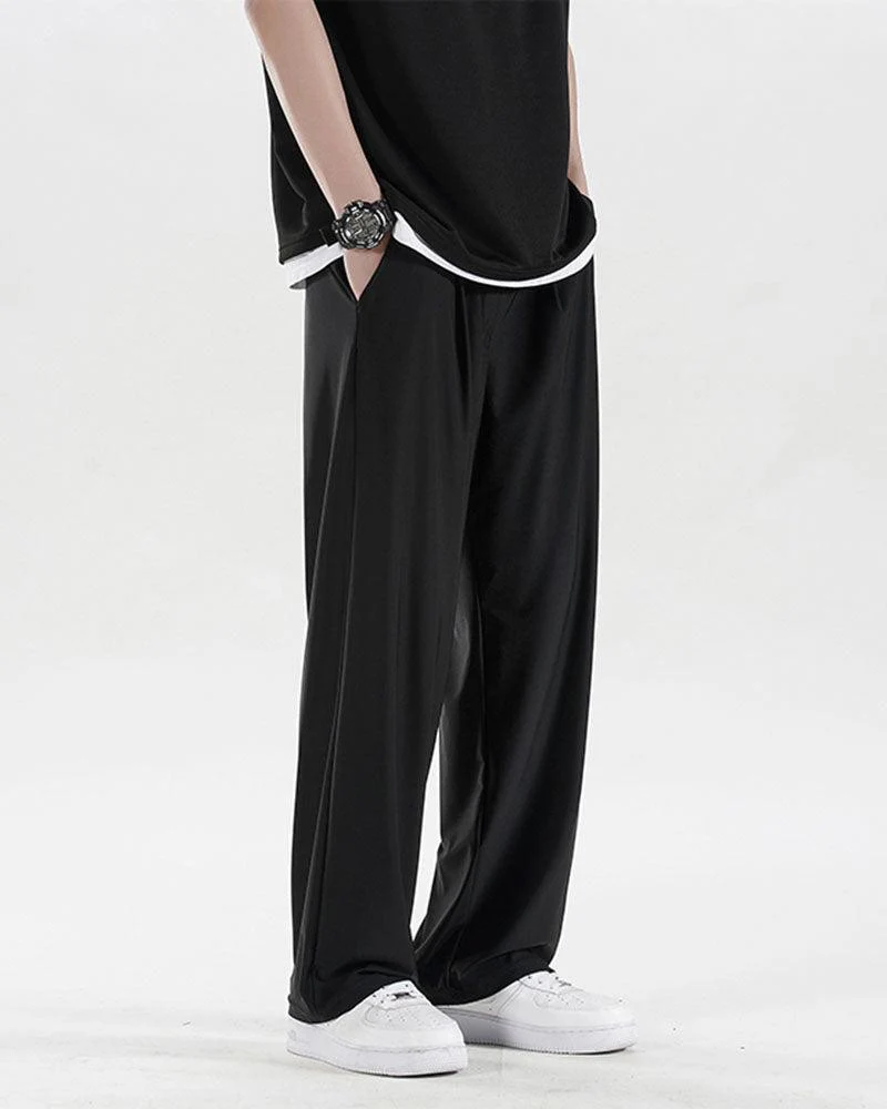 Techwear Summer Ice Silk Wide Leg Pants - Image 7