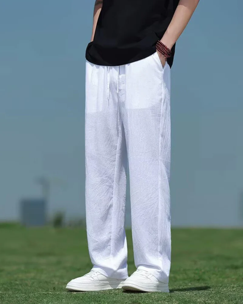 Techwear Summer Linen Tencel Pants - Image 4