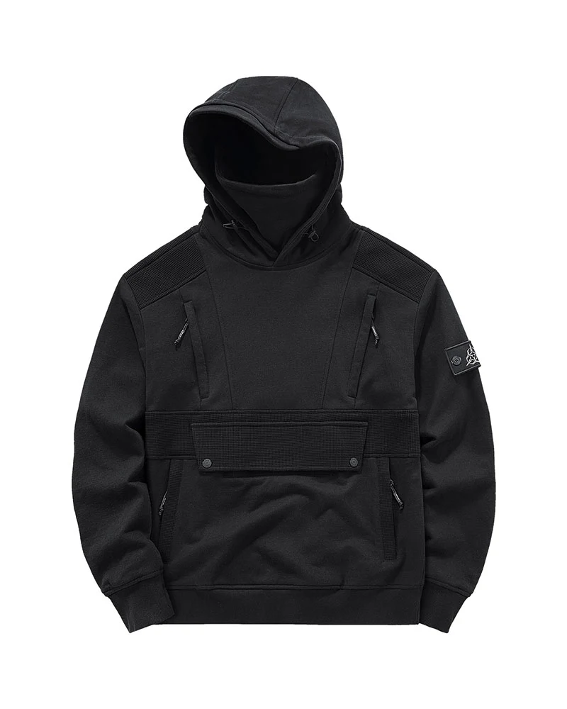 Techwear Tactical Multi-Pocket Mask Hoodie - Image 2