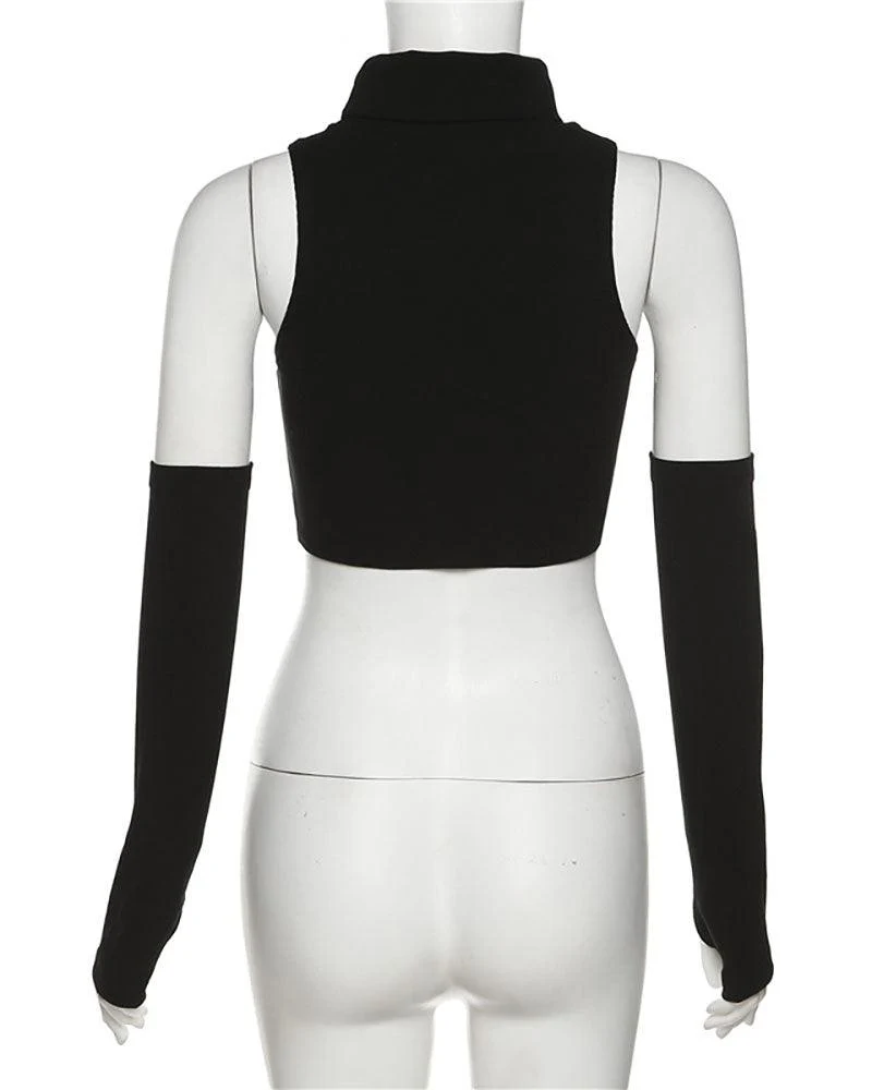 Techwear Turtleneck Cutout Top - Image 10