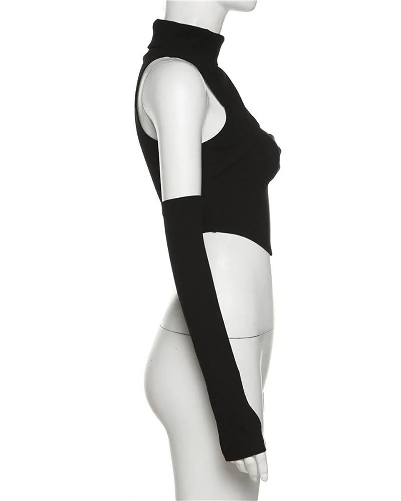 Techwear Turtleneck Cutout Top - Image 9