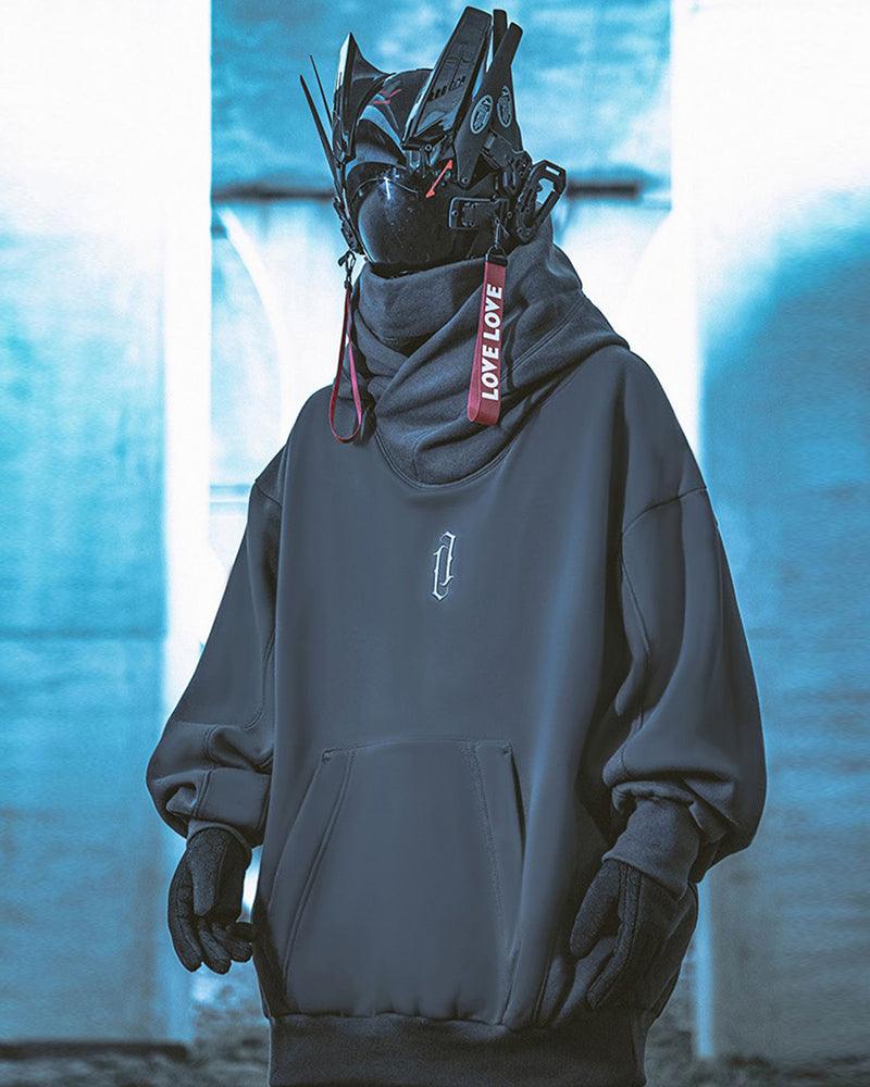 Techwear Unisex Turtleneck Scarf Mask Hoodie - Image 14