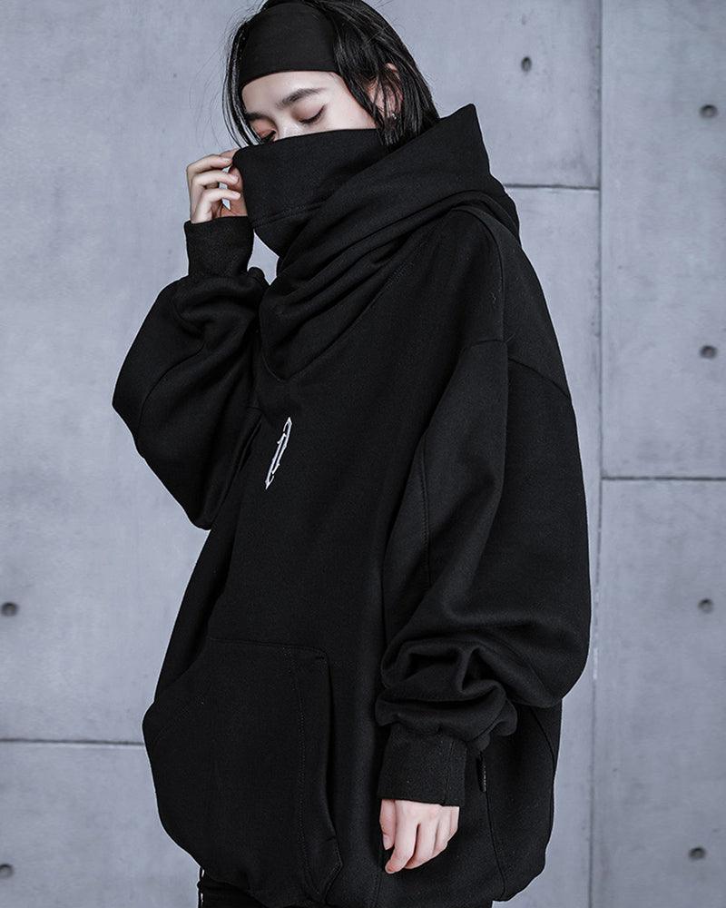 Techwear Unisex Turtleneck Scarf Mask Hoodie - Image 5
